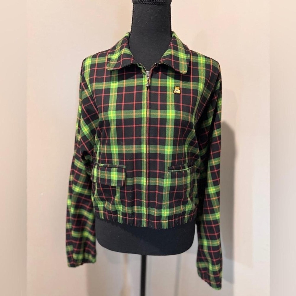 Teddy Fresh Plaid Jacket Large Y2K Skater|Cropped| Grunge Unisex Streetwear Cool